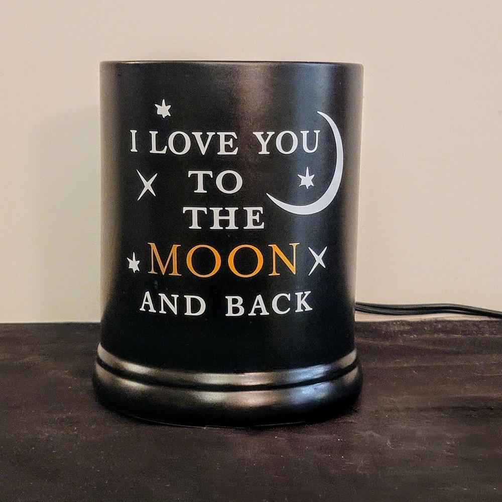 Elanze I Love You To The Moon And Back Jar Candle Warmer Black Electric